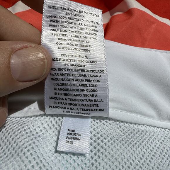 Art Class Boys’ Size 10 Swim Shorts Striped Adjustable Waist Built- in Brief - Picture 5 of 5